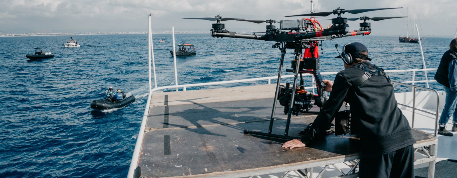 Heavy Lift Drone on the open water
